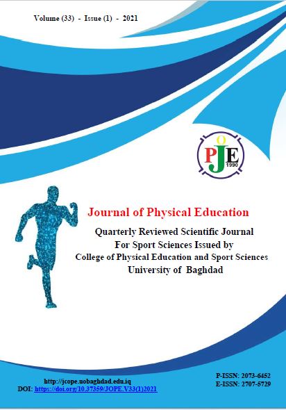 					View Vol. 33 No. 1 (2021): Journal of Physical Education
				