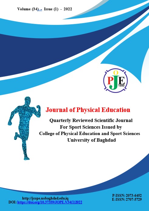					View Vol. 34 No. 1 (2022): Journal of Physical Education
				