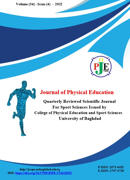 					View Vol. 34 No. 4 (2022): Journal of Physical Education
				